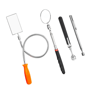 Set De Inspeccion Automotriz Espejo E Imán Telescopico 4 Pzs