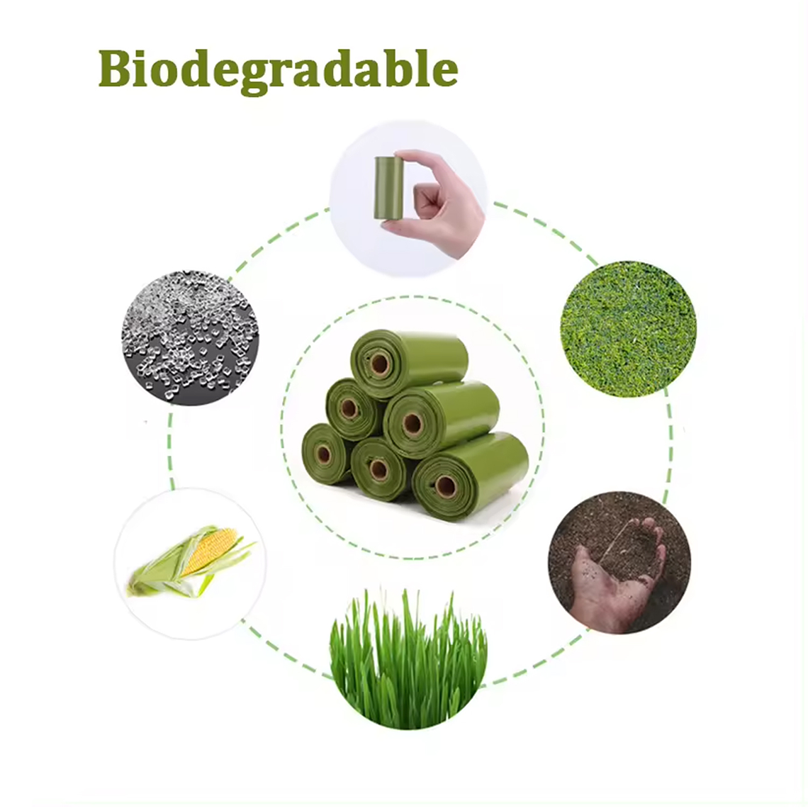 Bolsas Ecologica Desecho De Mascotas 16 Rollos De 15 Bolsas 2