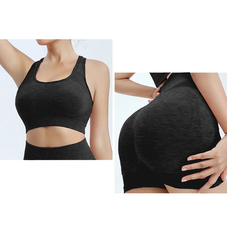 Conjunto Deportivo Para Gym Yoga Peto Y Short Levanta Gluteo 3
