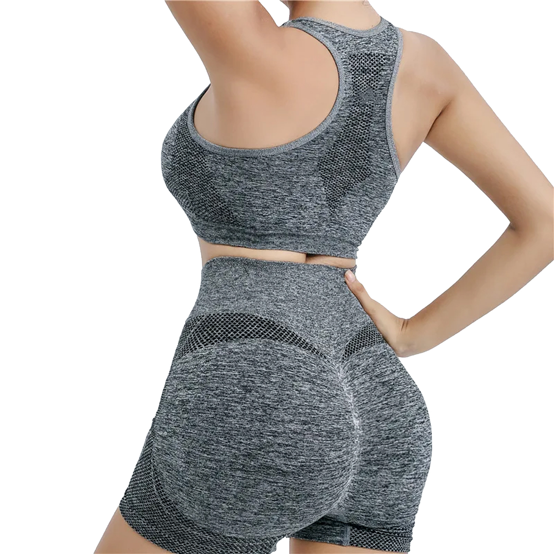 Conjunto Deportivo Para Gym Yoga Peto Y Short Levanta Gluteo 2