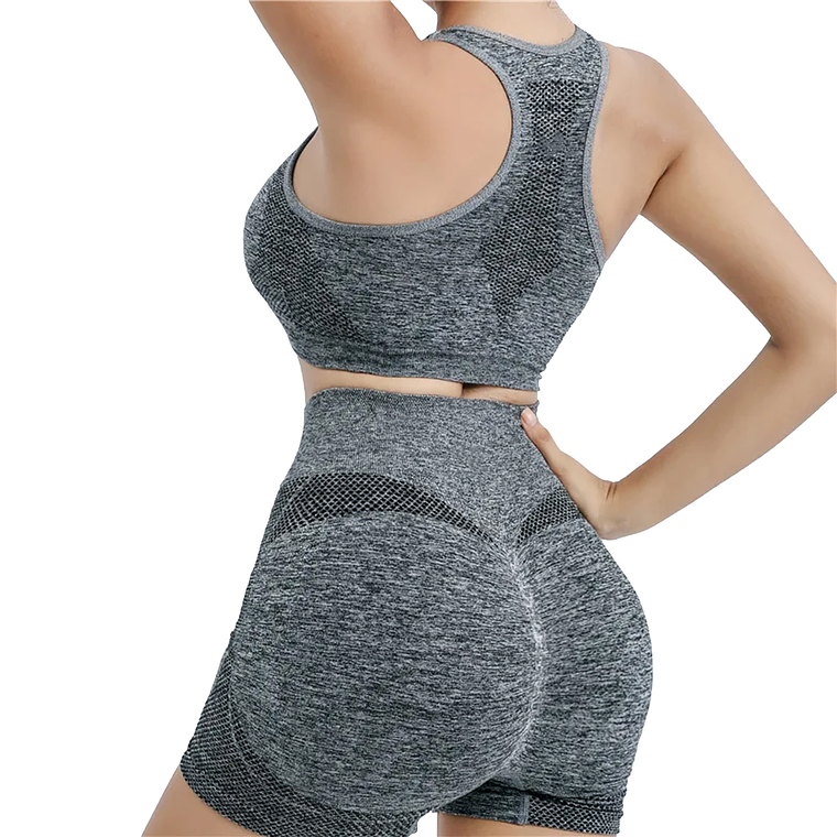 Conjunto Deportivo Para Gym Yoga Peto Y Short Levanta Gluteo 2