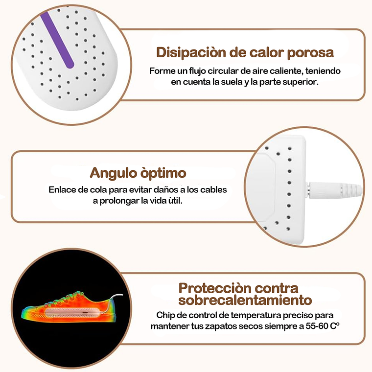 Secador De Zapatos Usb Con Esterilización Ultravioleta 4
