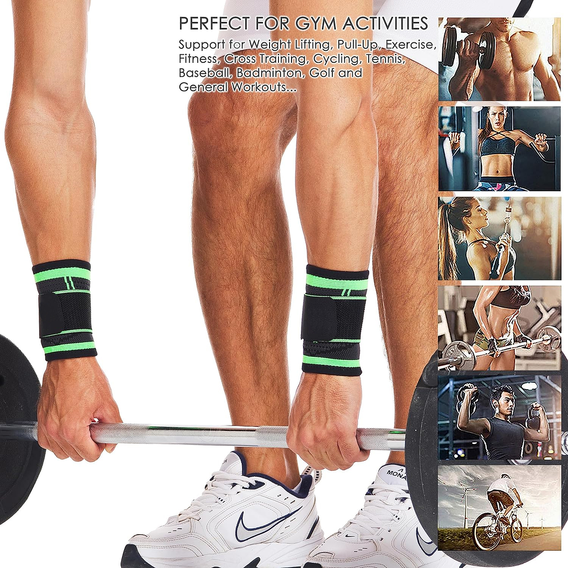 Muñequera Ortopédica Muñequera Tunel Carpiano Pesas Ciclismo 5