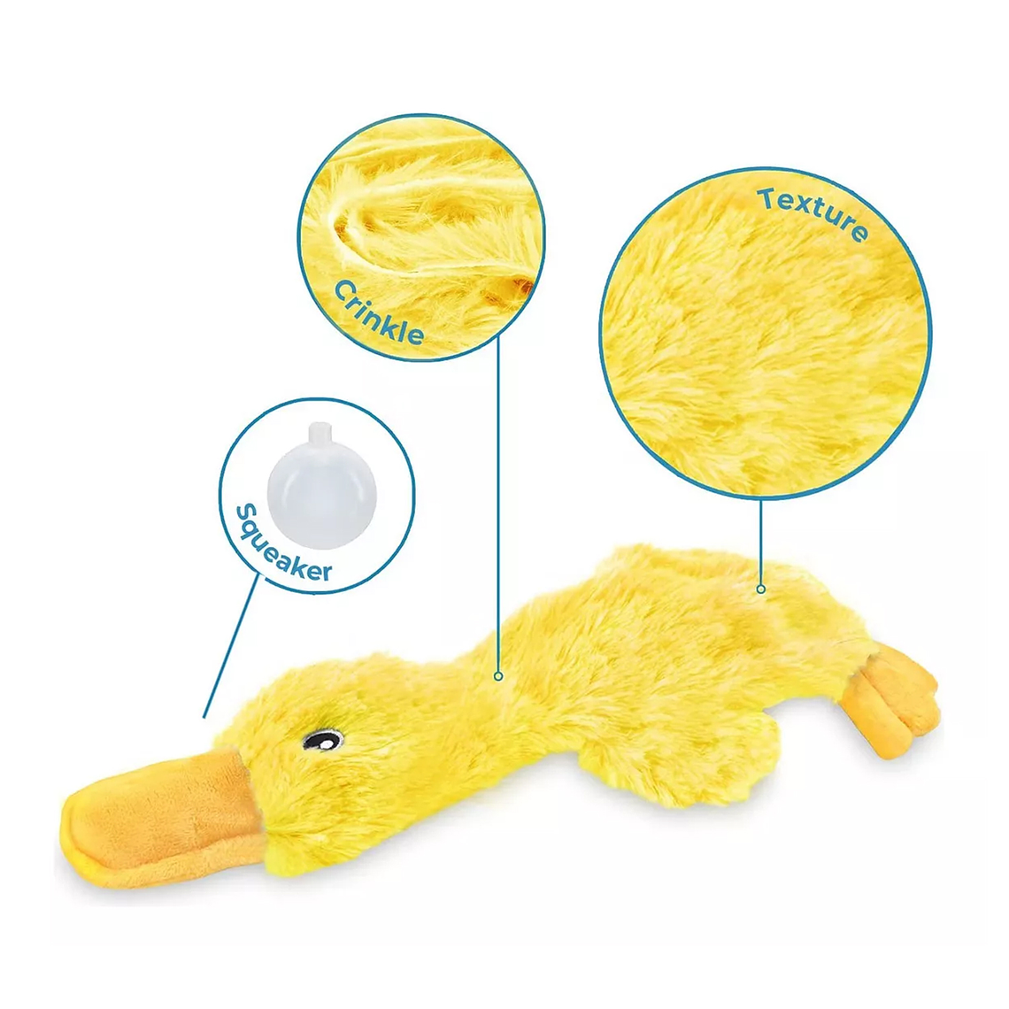 Pato Juguete Peluche Para Perros Mascotas Con Sonido 3