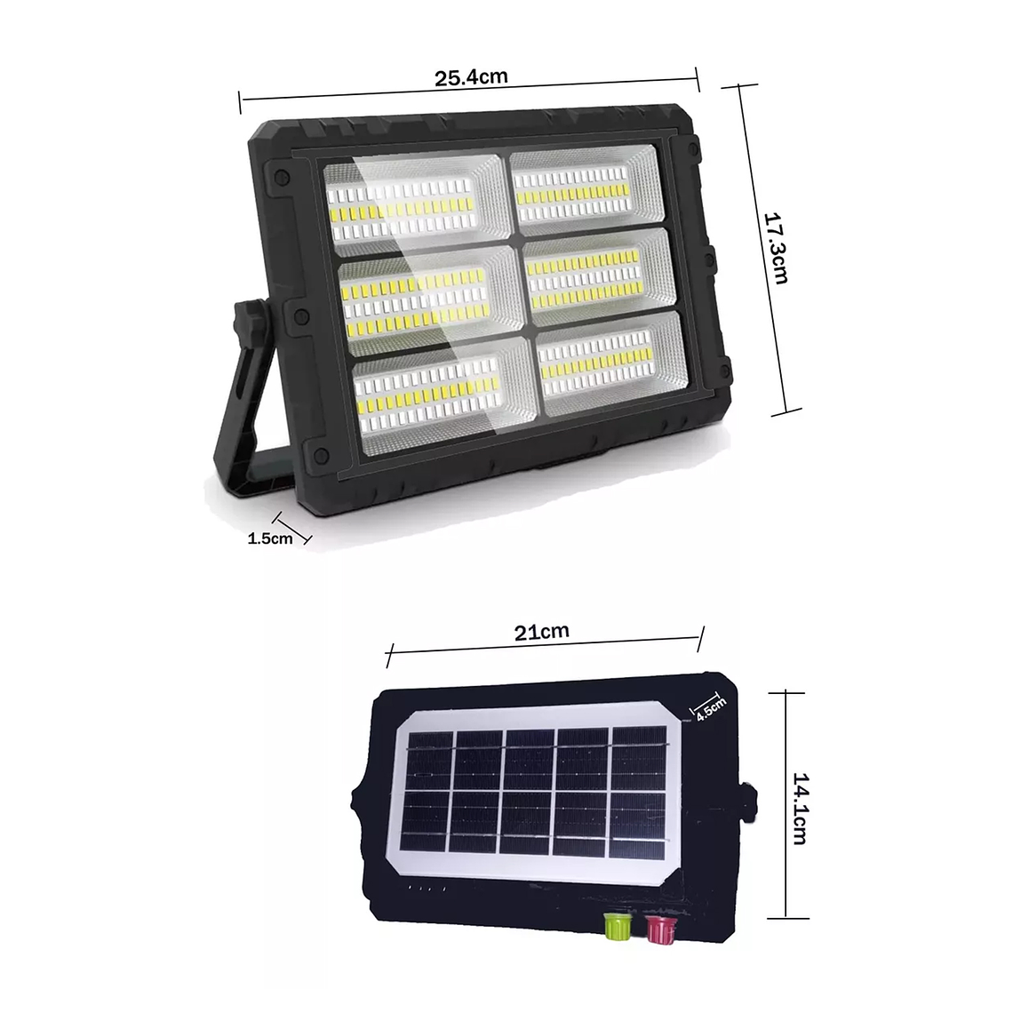 Proyector Reflector Led Con Panel Solar Desmontable 300w 8