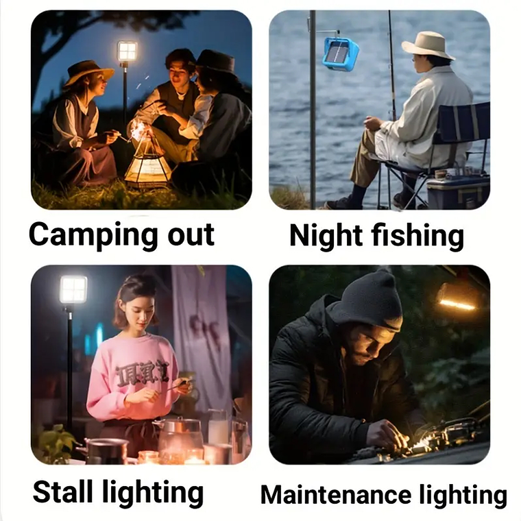 Luces Reflector Solar Portátil Usb Multifuncional Emergencia 5