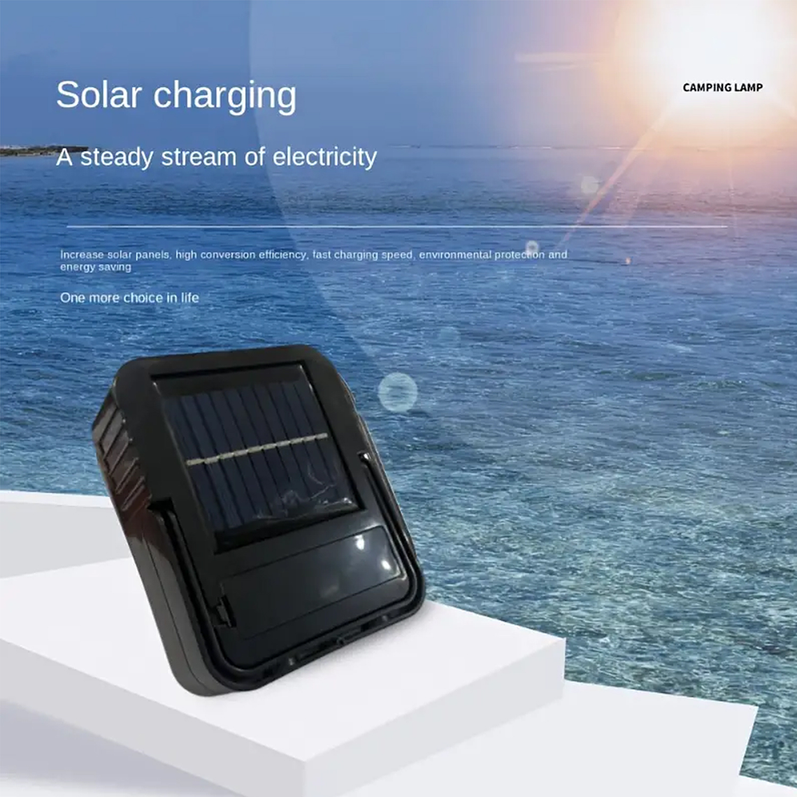 Luces Reflector Solar Portátil Usb Multifuncional Emergencia 3