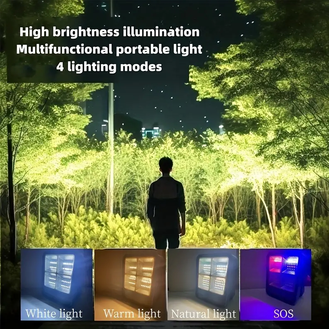 Luces Reflector Solar Portátil Usb Multifuncional Emergencia 4