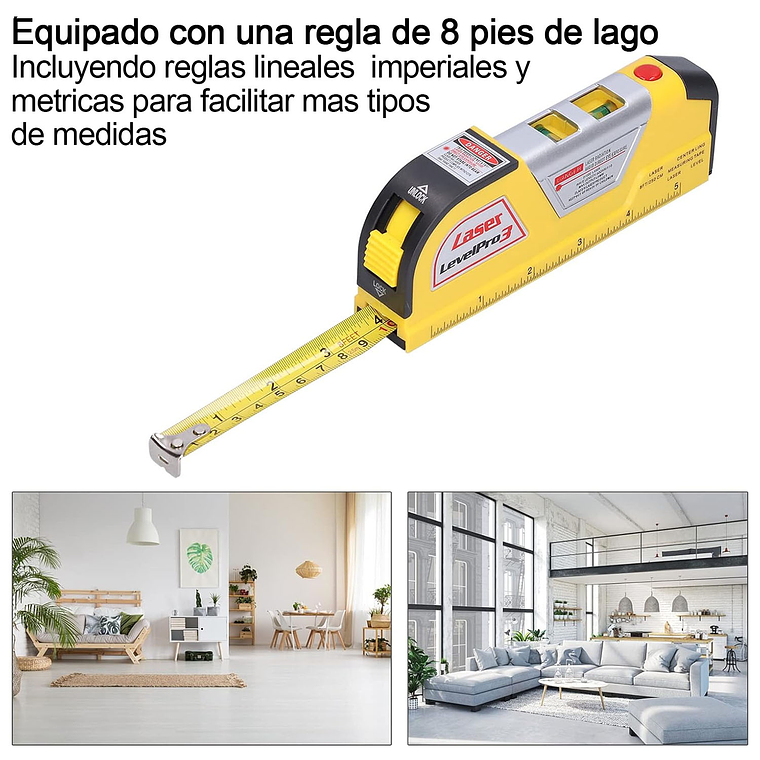 Nivel Laser Cinta Metrica Huincha Regla 4