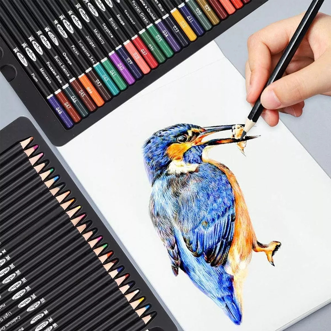 Set 72 Lapices Colores Premium Arte Profesional Caja Metal 5