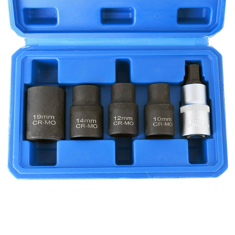 Juego De Dados Pentagonales 5 Piezas Llaves Vaso Mecanica 3