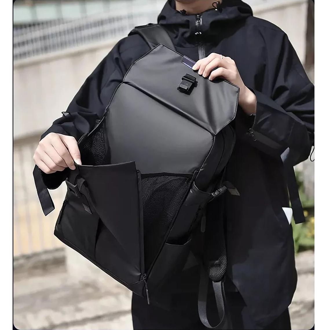 Mochila Para Viaje, Notebook, Expandible Para Balón Y Casco 6