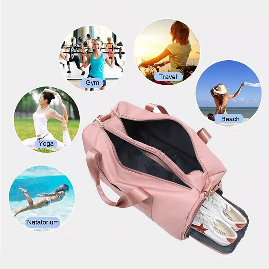Bolsa Deportiva Gran Capacidad Para Gym, Viajes Impermeable 5