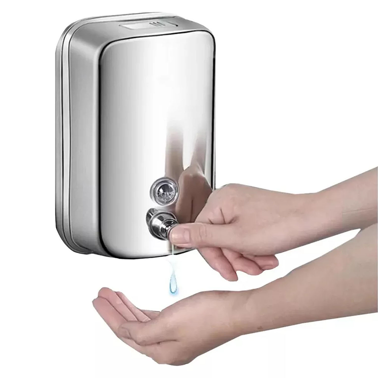 Dispensador Jabón Liquido Acero Inoxidable 500ml /plateado 2