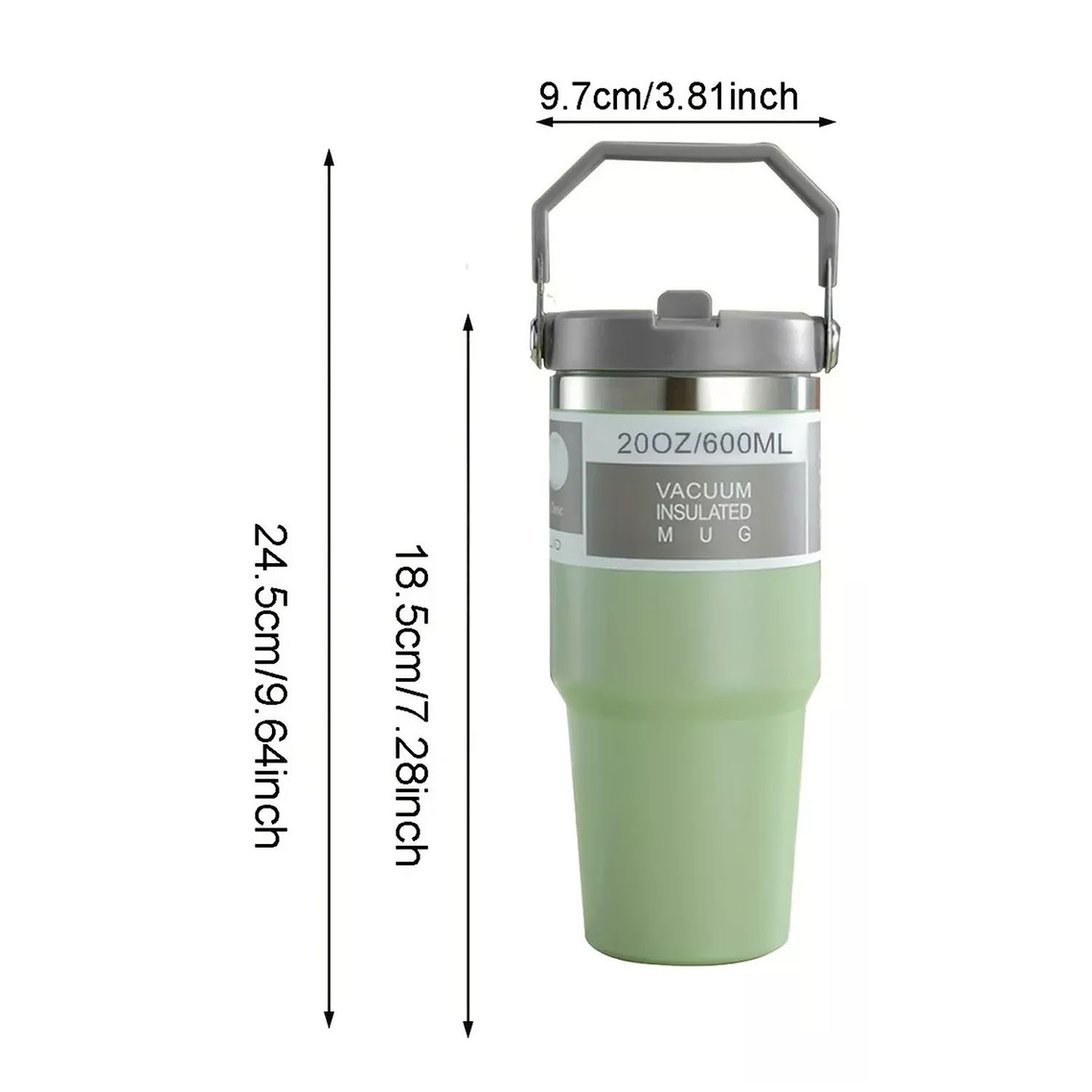 Mug Vaso Termo Mug Para Cafe Agua 600ml Inoxidable 7