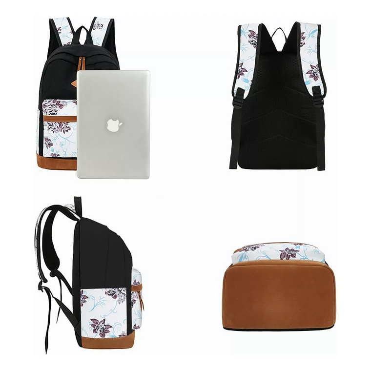 Kit Mochila Moda Casual Bolso Casual Para Mujer, 3 Piezas 3