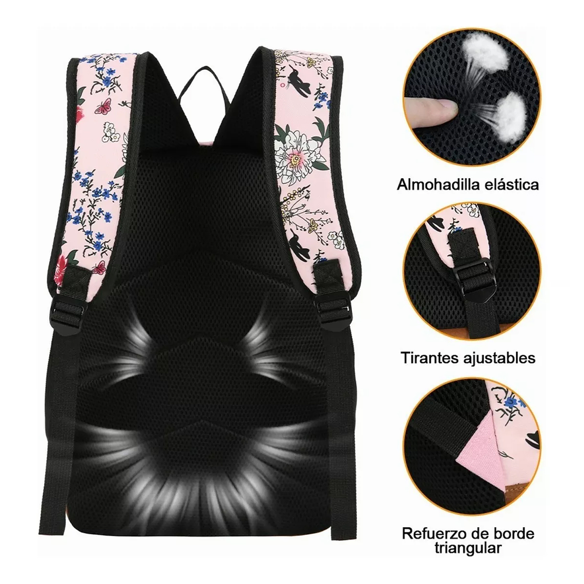 Kit Mochila Moda Casual Bolso Casual Para Mujer, 3 Piezas 6