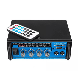 Amplificador Bluetooth 12v/220v Usb Fm Sd Card Karaoke Mp3