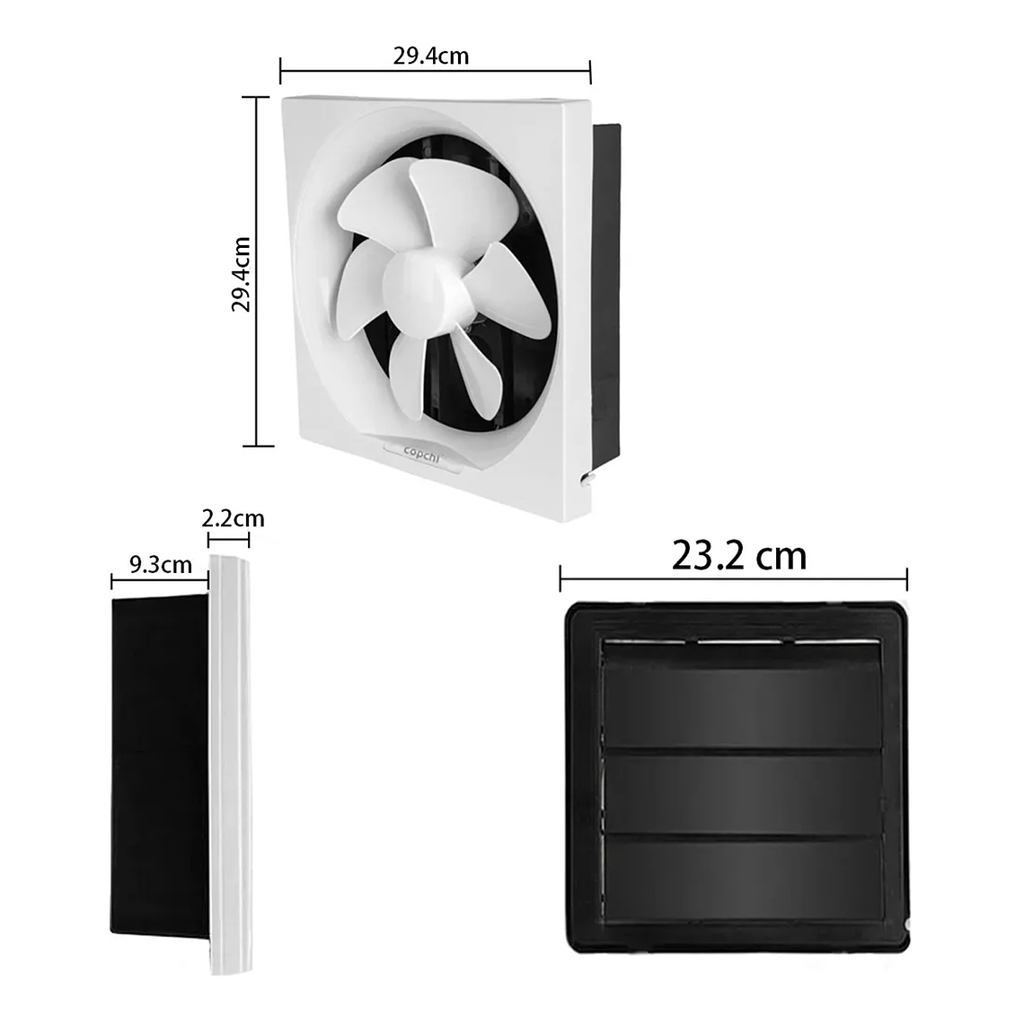 Extractor De Aire De 8 Pulgadas Antihumedad Plástico 3