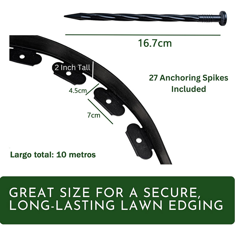 Limitador De Jardín Separador De Césped Burlete 10 metros 6