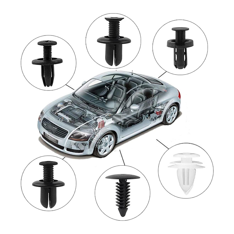 Clip Broche Automotriz Reparación 100 Pzs Mas Herramientas 3