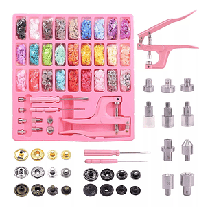 Pinza Kam Botón Presión Broche 24 Colores 300 Conjuntos