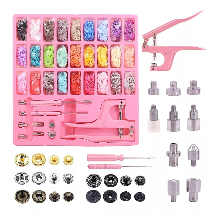 Pinza Kam Botón Presión Broche 24 Colores 300 Conjuntos 1