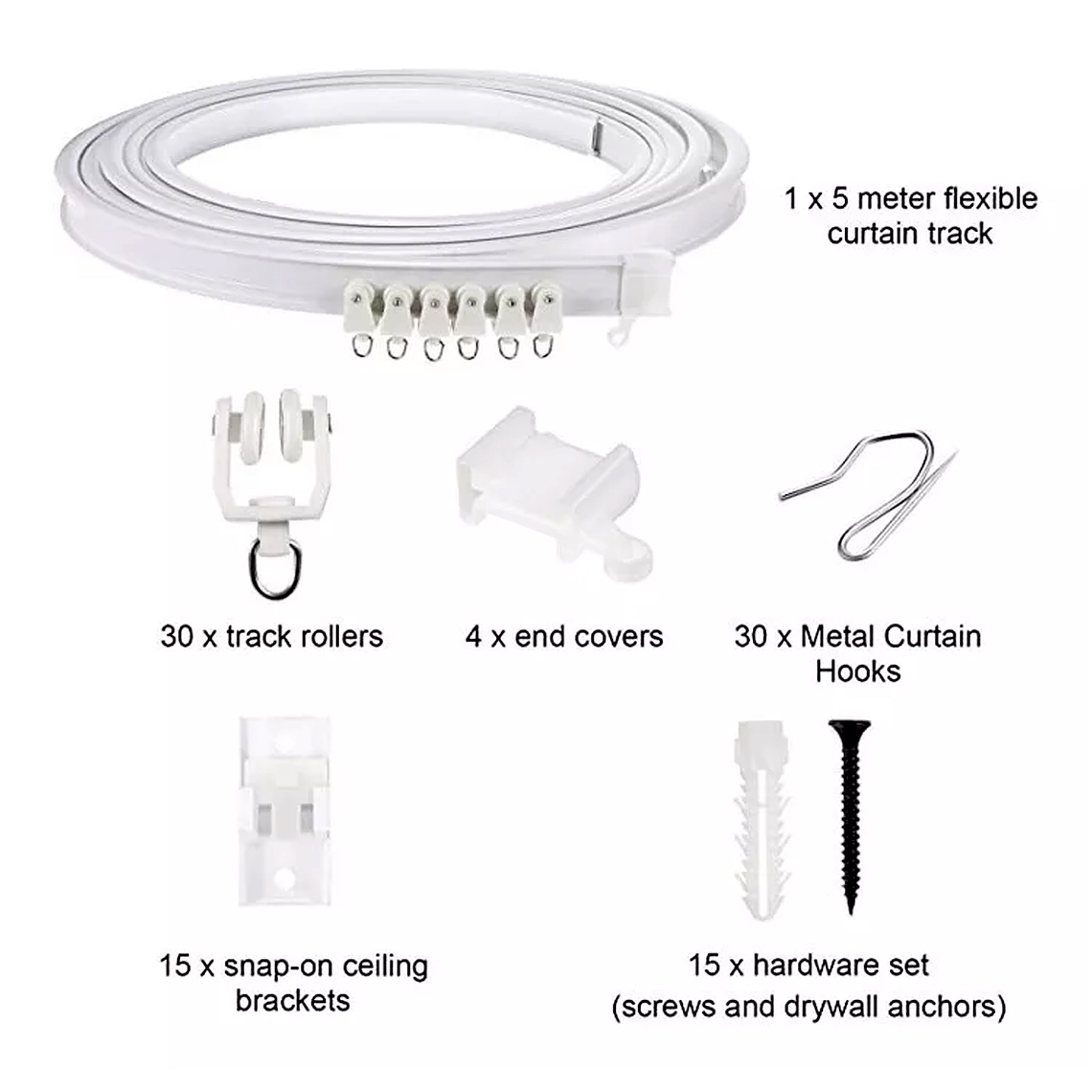 Riel Para Cortina De Techo Riel De Techo Soporte 5mts 3