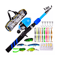 Kit Pesca 1.8m Caña Carrete Señuelo Accesorio Bolsa Completo - Miniatura 1