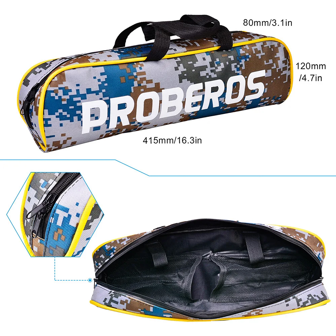 Kit Pesca 1.8m Caña Carrete Señuelo Accesorio Bolsa Completo 6