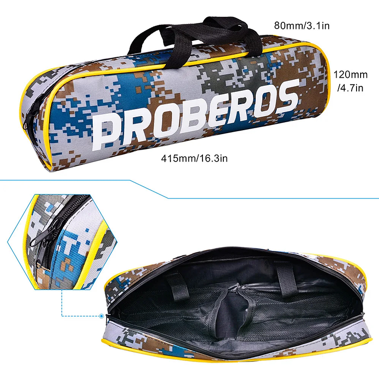 Kit Pesca 1.8m Caña Carrete Señuelo Accesorio Bolsa Completo 6