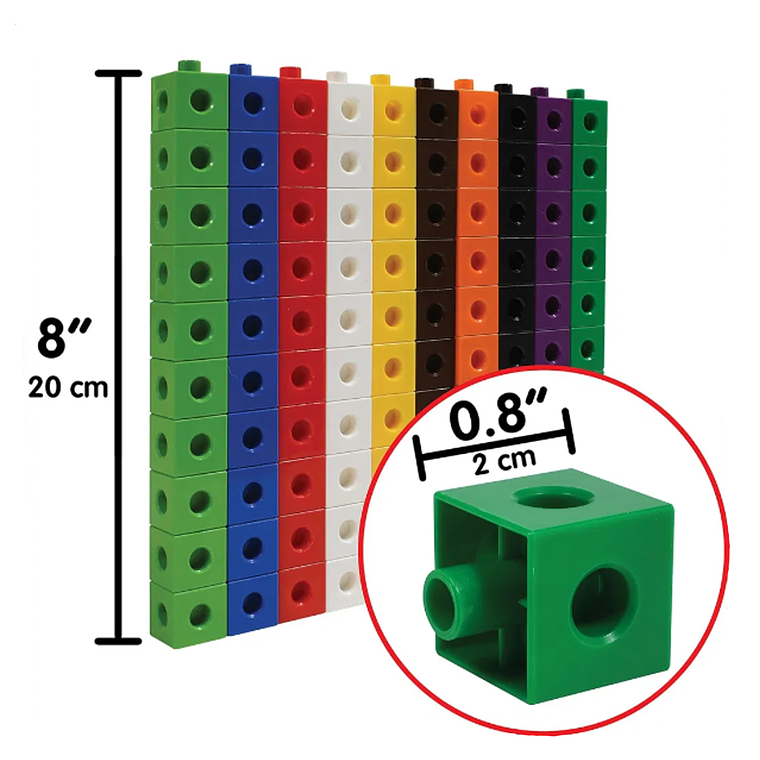 100 Cubos De Encaje Unifix - Matemáticas - Método Singapur 4