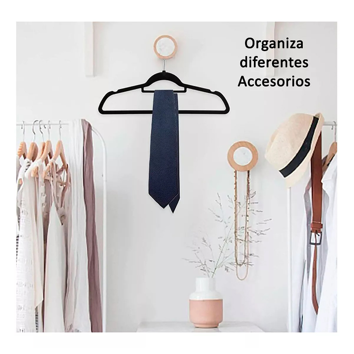 Colgadores De Ropa Antideslizantes Terciopelo 20 Unid Gancho 4