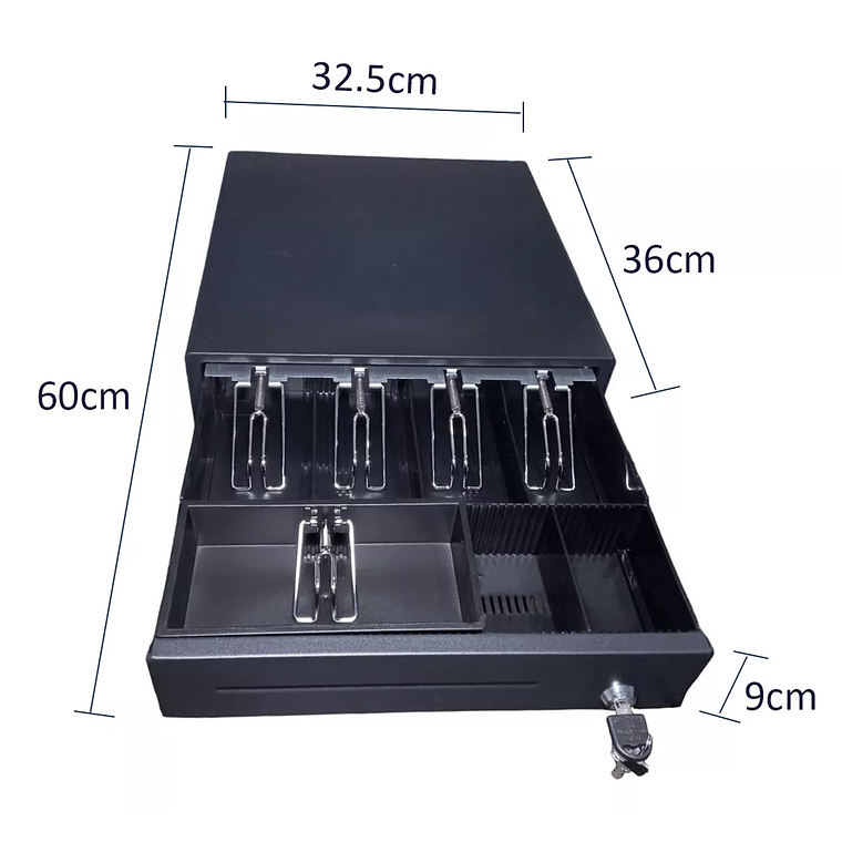 Gaveta De Dinero Electrónica 5 Billetes 2 Monedas 4