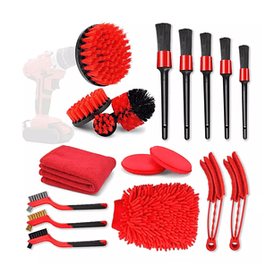 Kit 18 Piezas Limpieza De Auto Interior Y Exterior