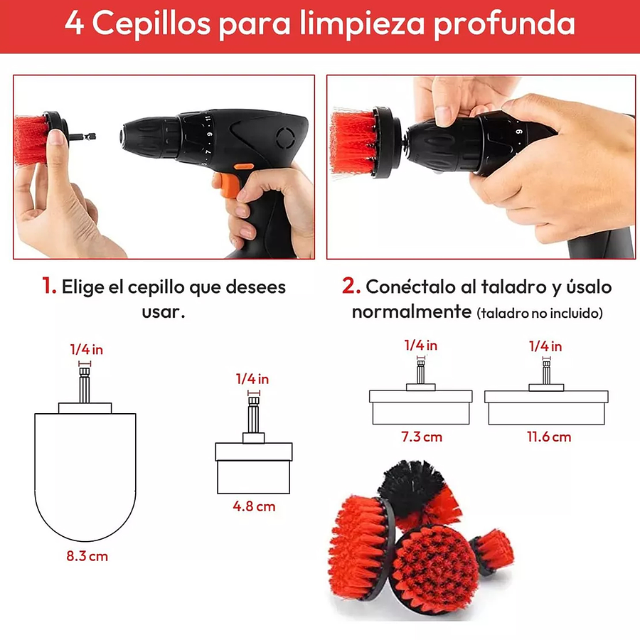 Kit 18 Piezas Limpieza De Auto Interior Y Exterior