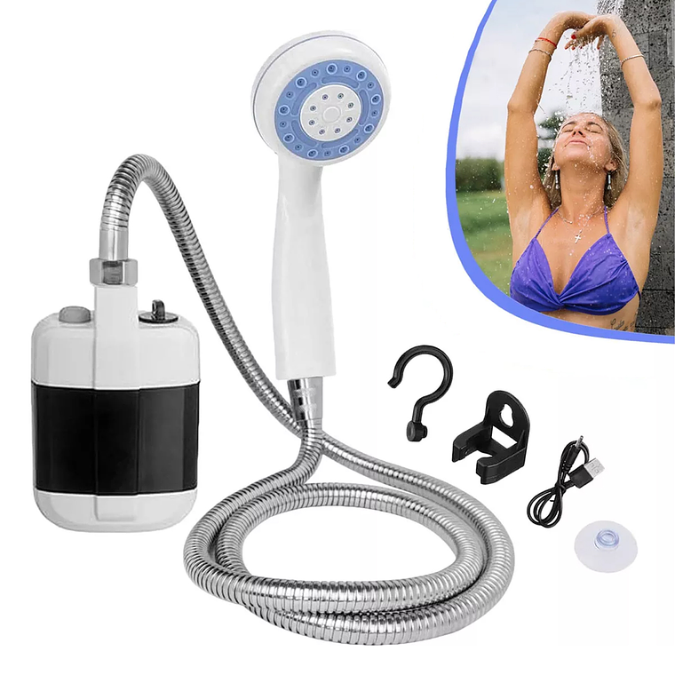 Ducha Portátil Para Camping Ducha Recargable Al Aire Libre 1