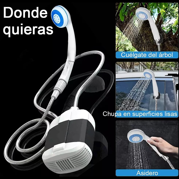 Ducha Portátil Para Camping Ducha Recargable Al Aire Libre 5