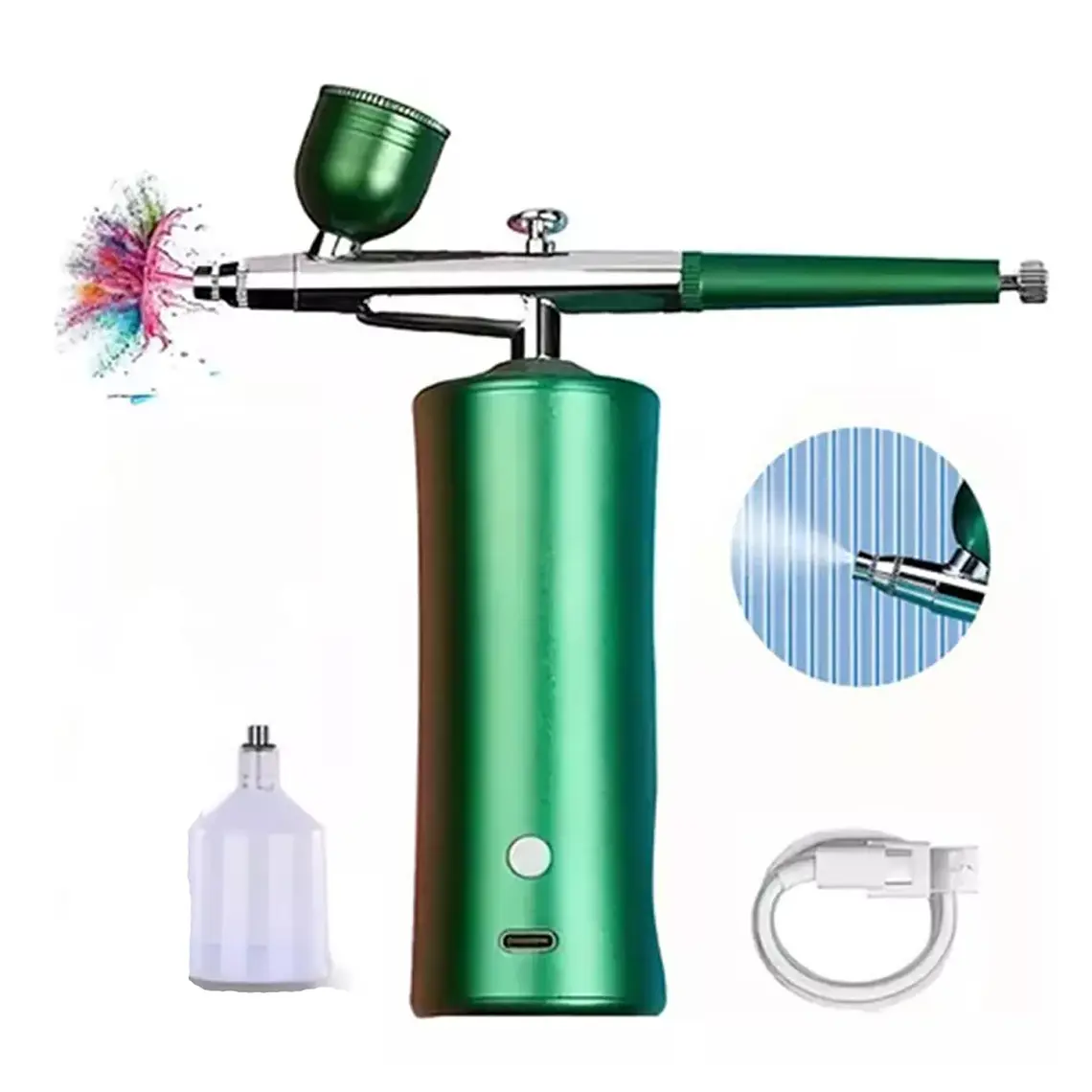 Kit De Aerógrafo Profesional Recargable Inalámbrico Portátil 1