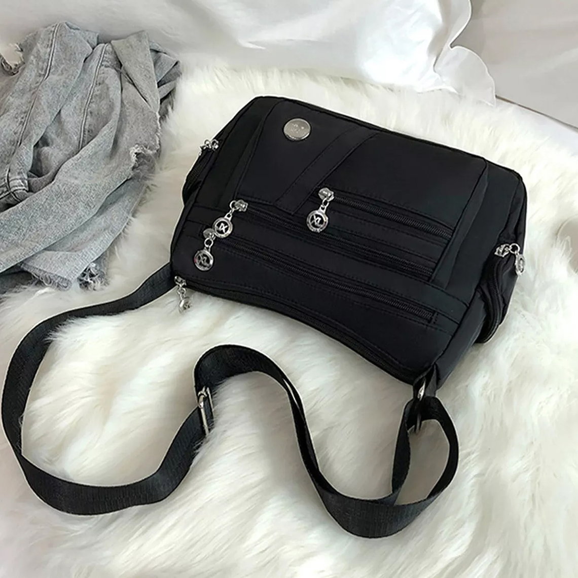 Bolsa Para Mujer Crossbody De Hombro Impermeable Antirrobo 4