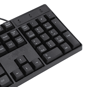 Kit Combo Teclado Y Mouse Alámbrico color Negro