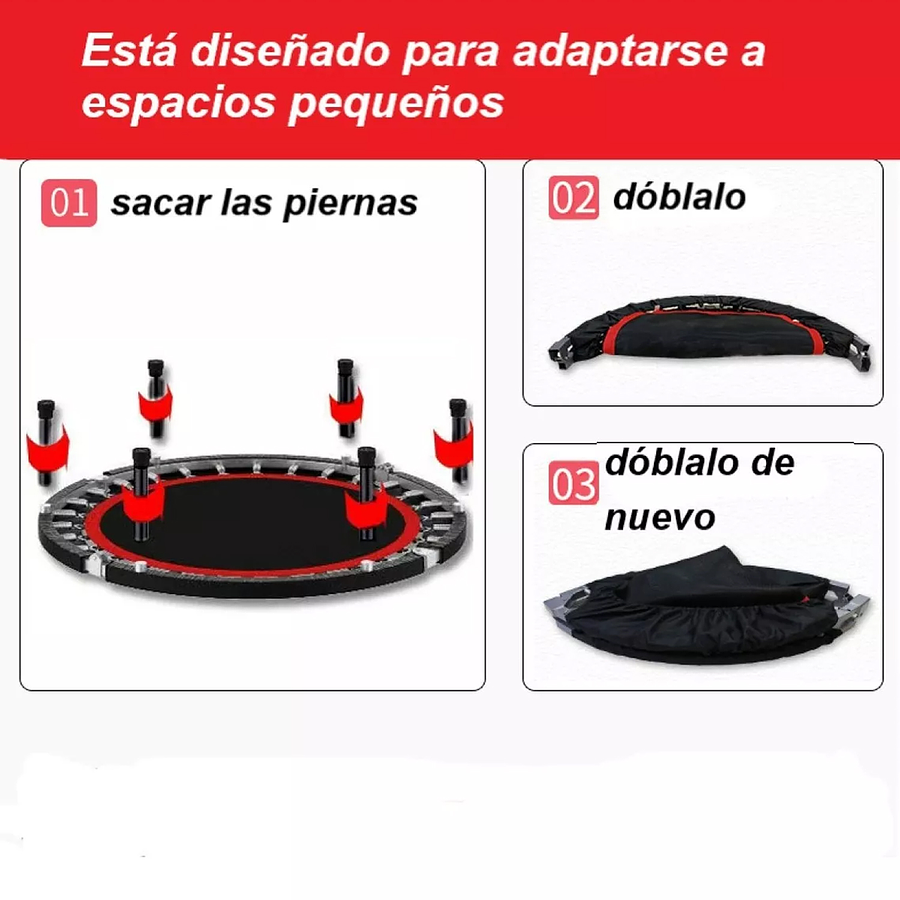 Trampolín Home Fitness Plegable 100cm Cama Elástica Portátil