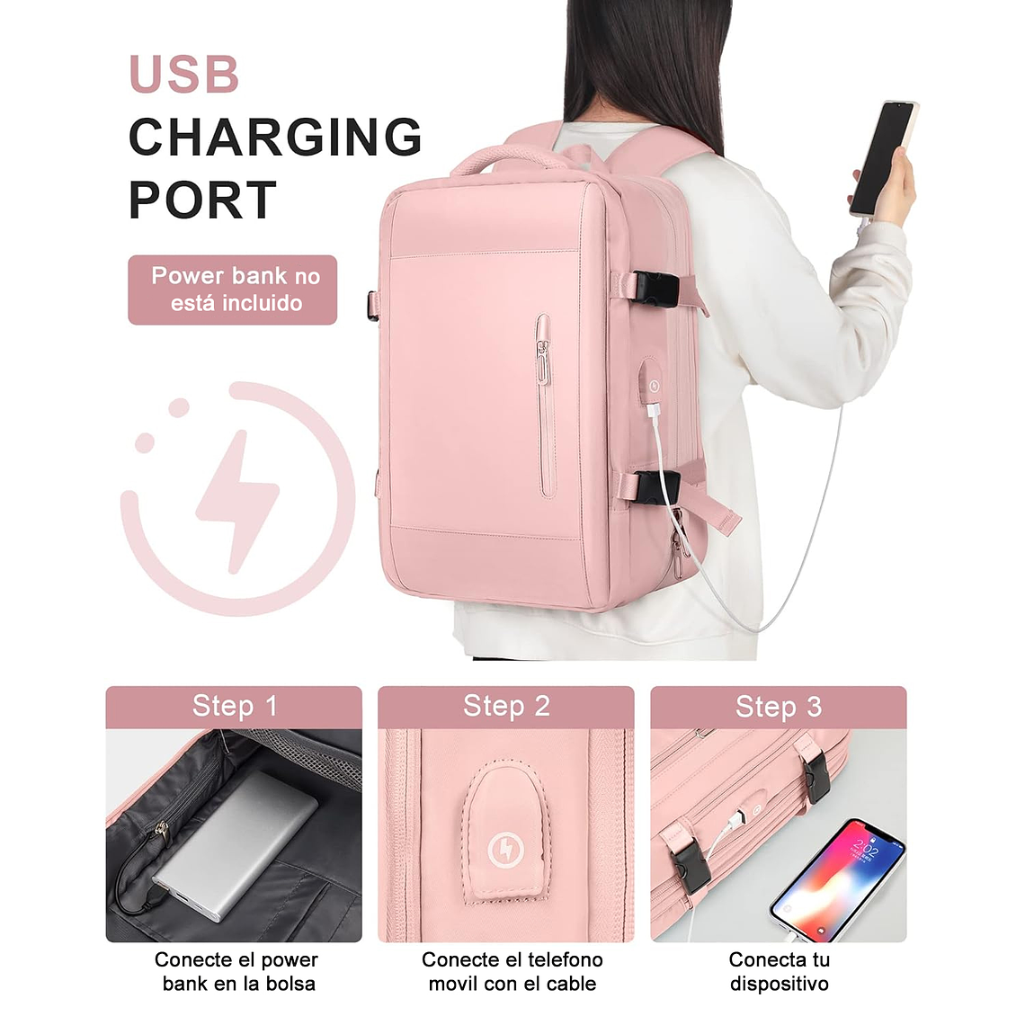 Mochila De Viaje Gran Capacidad Impermiable Viral Unisex 3