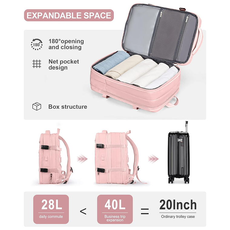 Mochila De Viaje Gran Capacidad Impermiable Viral Unisex 7