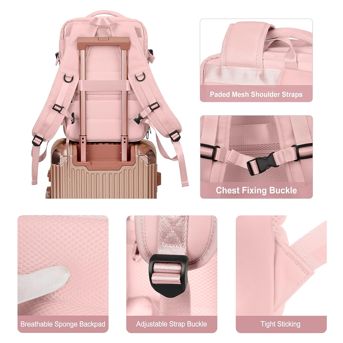 Mochila De Viaje Gran Capacidad Impermiable Viral Unisex 5