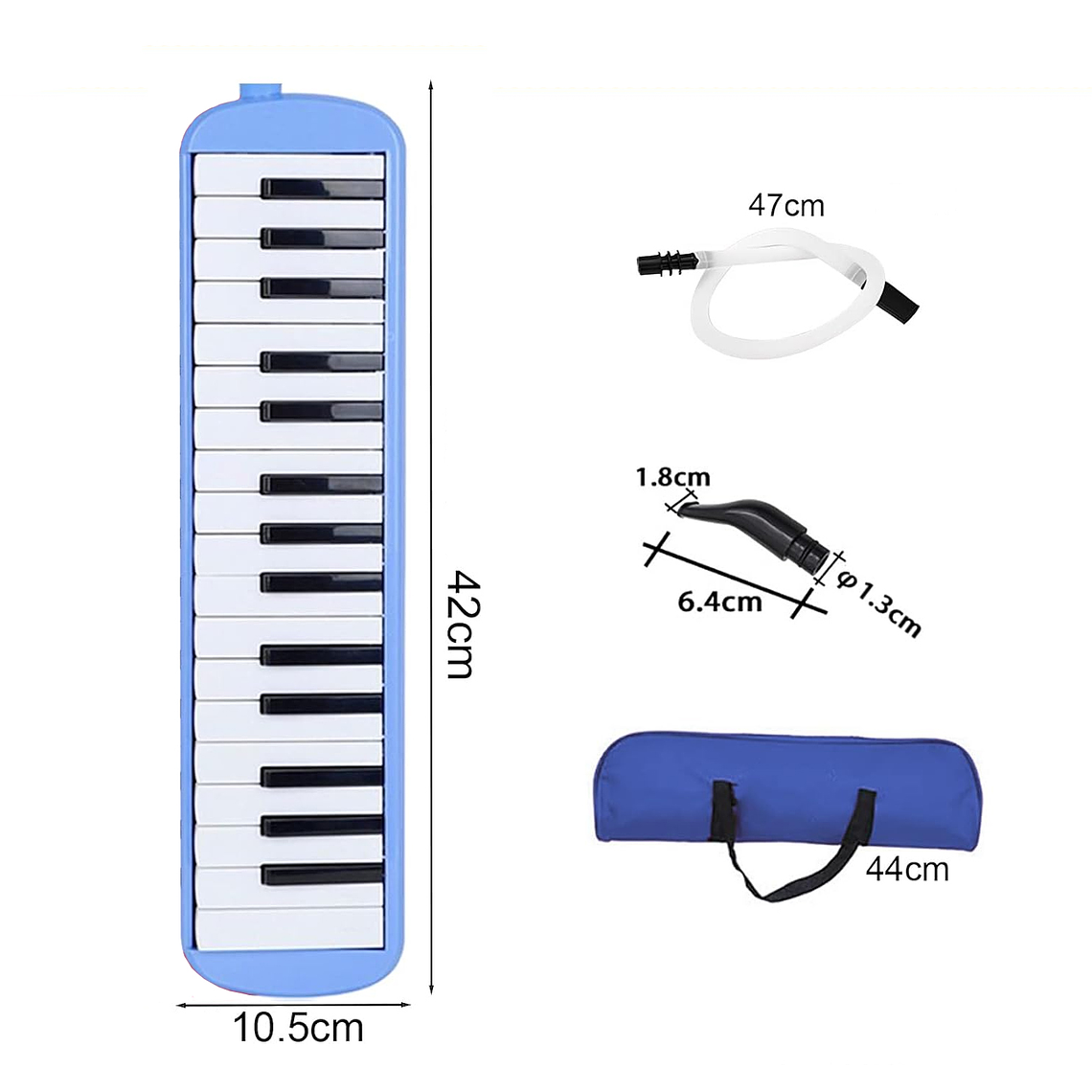 Melódica Teclado 32 Notas + Boquilla + Estuche Maletín 4