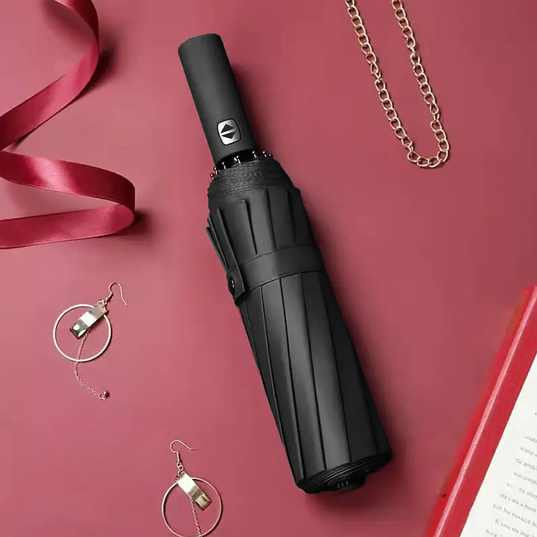 Paraguas Pliegue Automatico 12 Marco Soporte 2