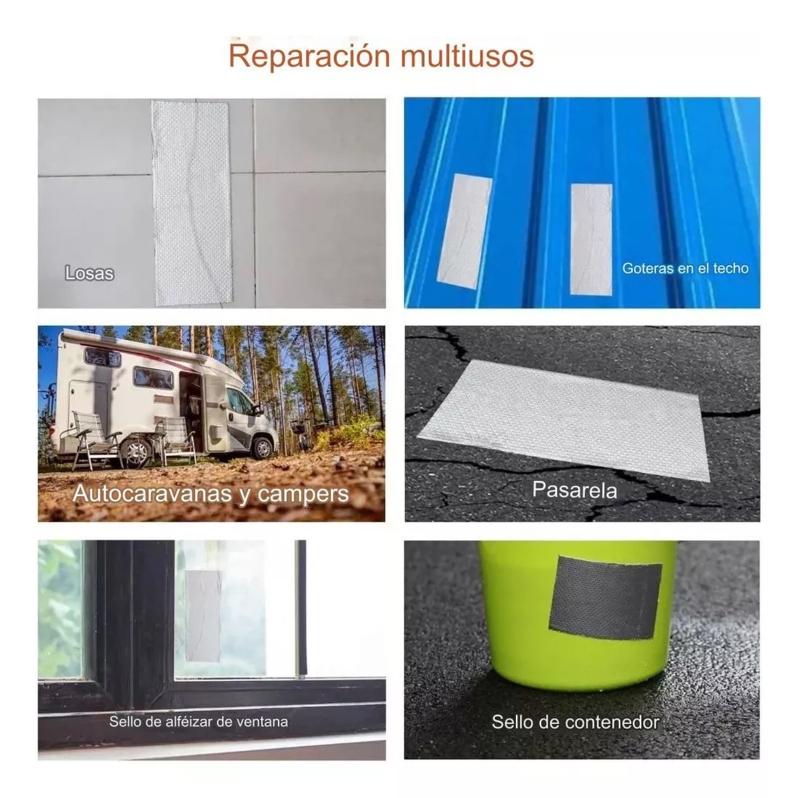 Cinta Sellador Butilo Techo Gotera Impermeable 5cmx10mtrs 5