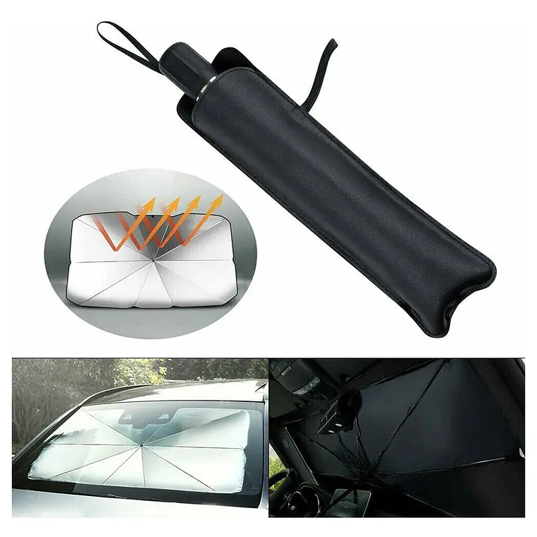 Quitasol Parasol Parabrisas De Auto Tipo Sombrilla Cubre Sol 3
