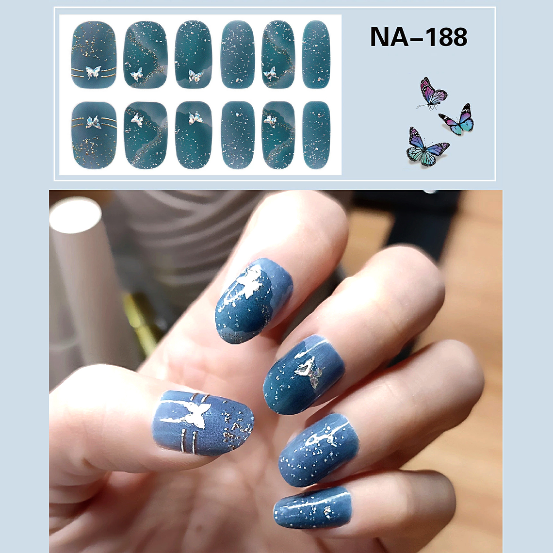Stickers Pegatinas 3d Para Uñas No Necesita Lampara-manicura 3